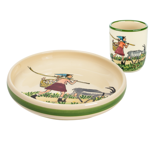 Kinderset Flurina mit Geiss Teller+Tasse Keramik