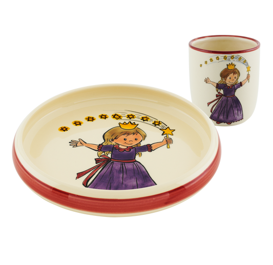 Kinderset Prinzessin Teller+Tasse Keramik