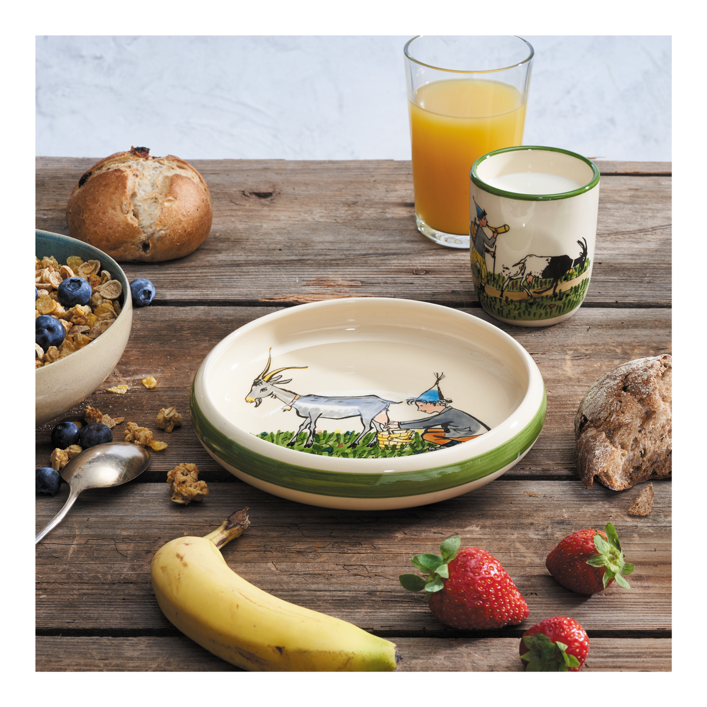 Kindertasse Ursli mit Geiss /Keramik