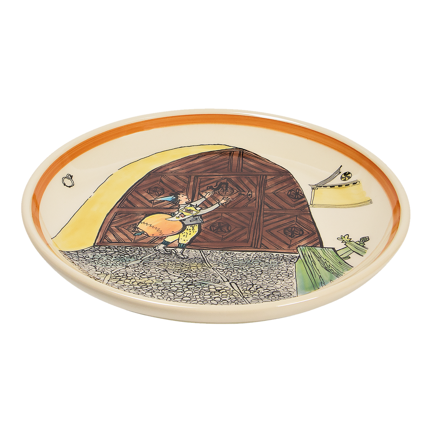 Plate Ursli at the Gate Ceramic 21cm