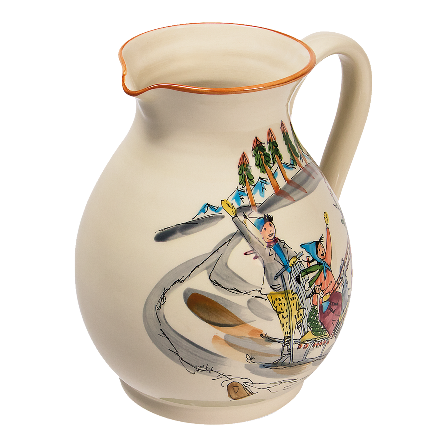 Jug Schlitteda Ursli&amp;Flurina Ceramics