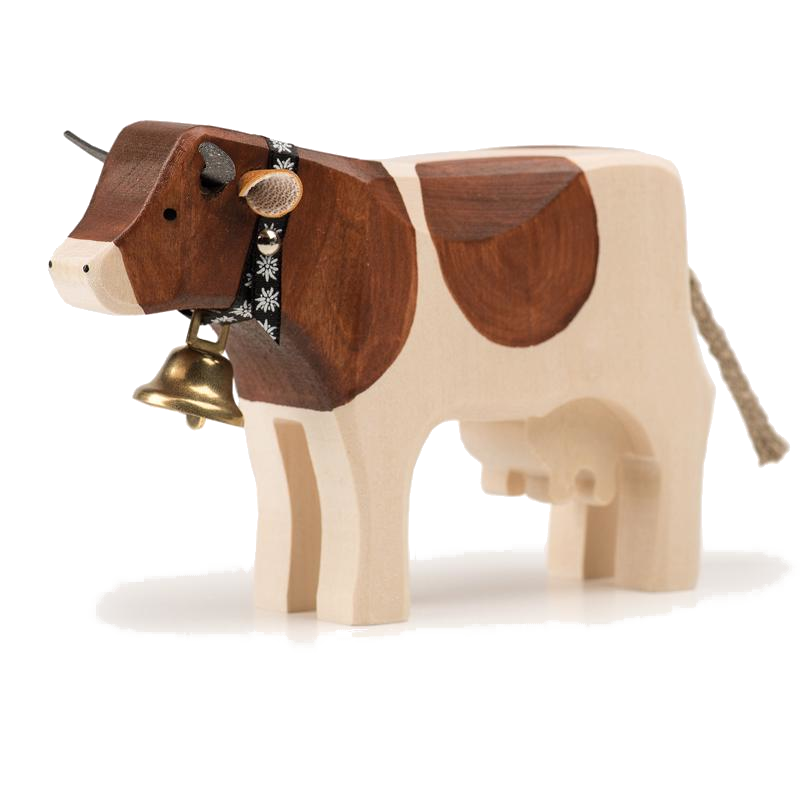 Kuh stehend Red Holstein Holztier