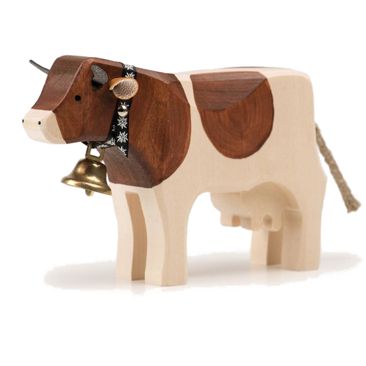 Kuh stehend Red Holstein Holztier