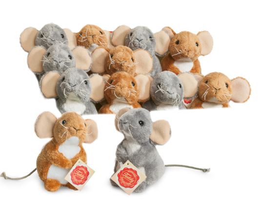 Maus 2-farb sort. Plüschtier 11cm