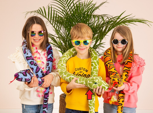 Schlange grün gemustert Plüschtier 175cm