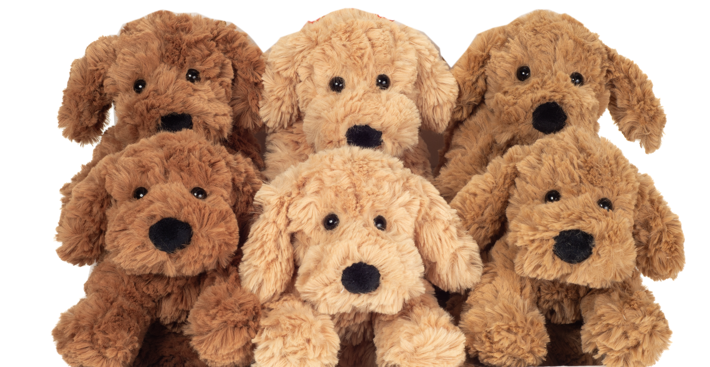 Schlenkerhund 3-farb. sort. Plüschtier 20cm