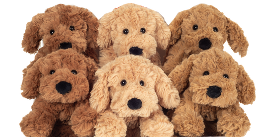 Schlenkerhund 3-farb. sort. Plüschtier 20cm