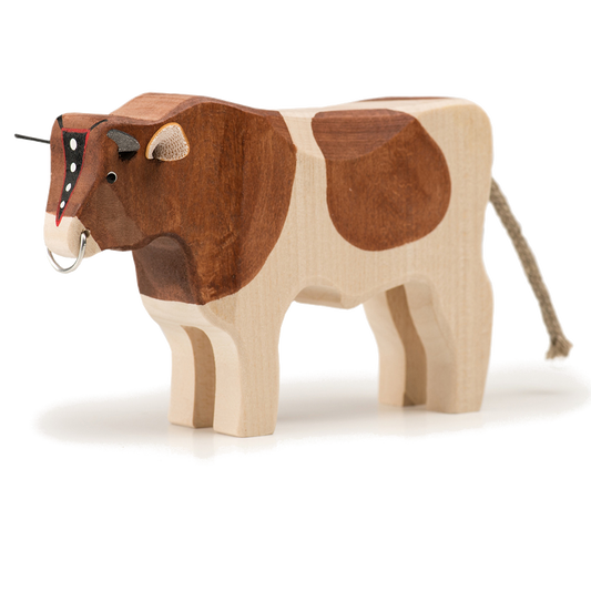 Stier stehend Red-Holstein Holztier