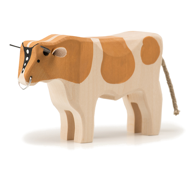 Stier stehend Simmentaler Holztier