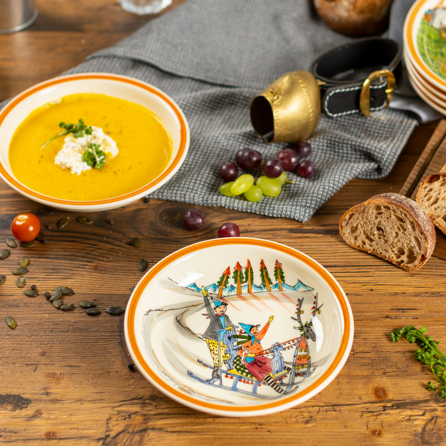 Schlitteda ceramic soup plate 21cm